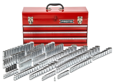 Proto® 1/4", 3/8" & 1/2" Drive 205 Piece Socket Set with Box - Apex Tool & Supply