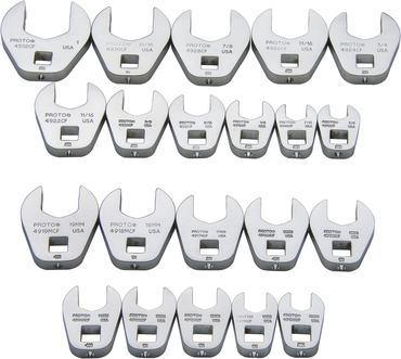 20 PC CROWFOOT SET J49000 - Apex Tool & Supply