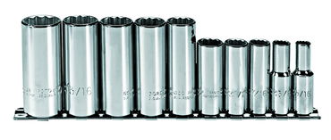 Proto® 3/8" Drive 10 Piece Deep Socket Set - 12 Point - Apex Tool & Supply