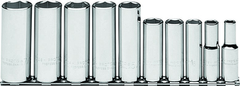 Proto® 3/8" Drive 10 Piece Deep Socket Set - 6 Point - Apex Tool & Supply