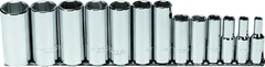 Proto® 3/8" Drive 13 Piece Deep Socket Set - 6 Point - Apex Tool & Supply