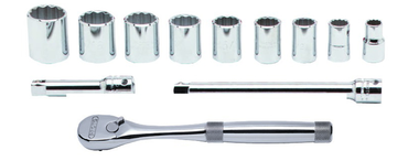 Proto® 3/8" Drive 12 Piece Socket Set - 12 Point - Apex Tool & Supply