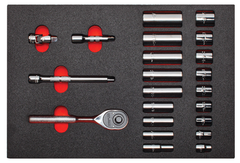 Proto® Foam Tray for Tool Set J52136 with Classic Pear Head Ratchet- 11x16" - Apex Tool & Supply