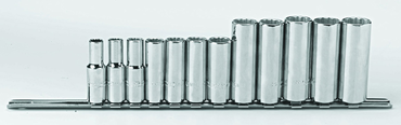 Proto® 3/8" Drive 12 Piece Metric Deep Socket Set - 12 Point - Apex Tool & Supply