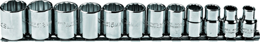 Proto® 3/8" Drive 12 Piece Metric Socket Set - 12 Point - Apex Tool & Supply