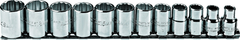 Proto® 3/8" Drive 12 Piece Metric Socket Set - 12 Point - Apex Tool & Supply