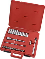 Proto® 3/8" Drive 29 Piece Metric Socket, Combination Set - 6 Point - Apex Tool & Supply