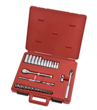 Proto® 3/8" Drive 29 Piece Metric Socket, Combination Set - 12 Point - Apex Tool & Supply