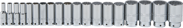 Proto® Tether-Ready 1/2" Drive 19 Piece Deep Socket Set - 12 Point - Apex Tool & Supply