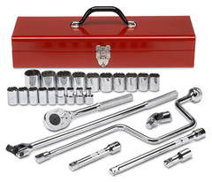 Proto® 1/2" Drive 26 Piece Socket Set - 12 Point - Apex Tool & Supply
