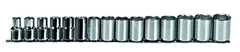 Proto® 1/2" Drive 15 Piece Metric Socket Set - 6 Point - Apex Tool & Supply