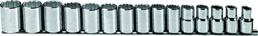 Proto® 1/2" Drive 15 Piece Metric Socket Set - 12 Point - Apex Tool & Supply