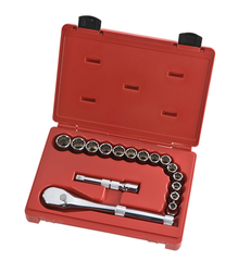 Proto® 1/2" Drive 16 Piece Metric Socket Set - 12 Point - Apex Tool & Supply
