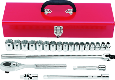 Proto® 1/2" Drive 22 Piece Metric Socket Set - 12 Point - Apex Tool & Supply
