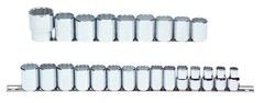 Proto® 1/2" Drive 24 Piece Metric Socket Set - 12 Point - Apex Tool & Supply