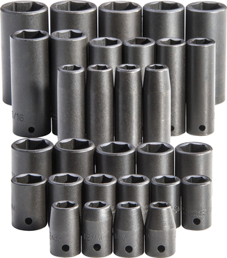 Proto® 1/2" Drive 30 Piece Impact Socket Set - Apex Tool & Supply