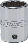 Proto® Tether-Ready 1/2" Drive Socket 22 mm - 12 Point - Apex Tool & Supply