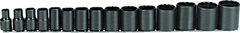 Proto® 1/2" Drive 15 Piece Black Oxide Socket Set - 12 Point - Apex Tool & Supply