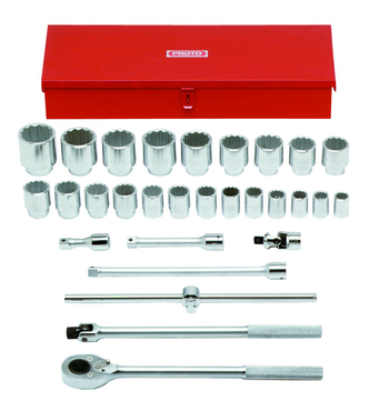 Proto® 3/4" Drive 29 Piece Socket Set - 12 Point - Apex Tool & Supply