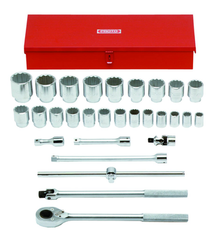 Proto® 3/4" Drive 29 Piece Socket Set - 12 Point - Apex Tool & Supply
