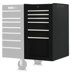 Proto® 550S Side Cabinet - 6 Drawer, Gloss Black - Apex Tool & Supply