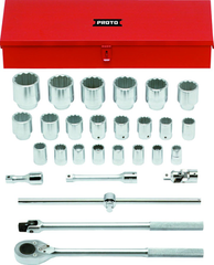 Proto® 3/4" Drive 28 Piece Metric Socket Set - 12 Point - Apex Tool & Supply