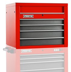 Proto® 550S 34" Top Chest - 4 Drawer, Safety Red and Gray - Apex Tool & Supply