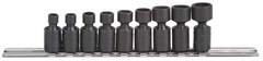 Proto® 1/4" Drive 9 Piece Metric Universal Impact Socket Set - 12 Point - Apex Tool & Supply