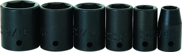Proto® 1/4" Drive 6 Piece Impact Socket Set - 6 Point - Apex Tool & Supply