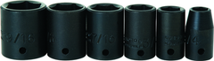 Proto® 1/4" Drive 6 Piece Impact Socket Set - 6 Point - Apex Tool & Supply
