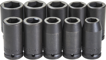 Proto® 3/4" Drive 10 Piece Impact Socket Set - 6 Point - Apex Tool & Supply
