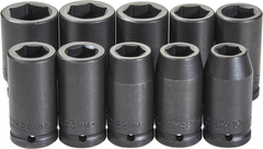 Proto® 3/4" Drive 10 Piece Impact Socket Set - 6 Point - Apex Tool & Supply