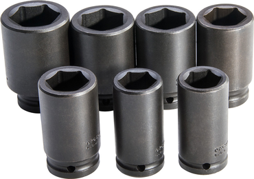 Proto® 3/4" Drive 7 Piece Deep Metric Impact Socket Set - 6 Point - Apex Tool & Supply