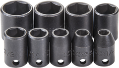 Proto® 3/8" Drive 9 Piece Impact Socket Set - 6 Point - Apex Tool & Supply
