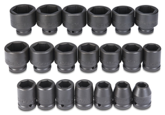 Proto® 3/4" Drive 20 Piece Impact Socket Set - 6 Point - Apex Tool & Supply