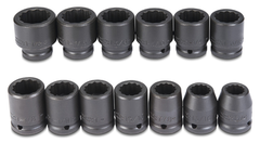 Proto® 3/4" Drive 13 Piece Impact Socket Set - 12 Point - Apex Tool & Supply