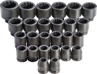 Proto® 3/4" Drive 26 Piece Metric Impact Socket Set - 12 Point - Apex Tool & Supply