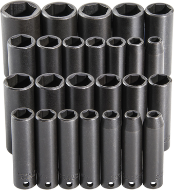 Proto® 3/8" Drive 25 Piece  Deep Impact Socket Set - 6 Point - Apex Tool & Supply