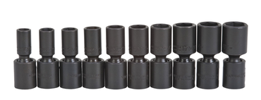 Proto® 3/8" Drive 10 Piece Deep Metric Universal Impact Socket Set - 6 Point - Apex Tool & Supply
