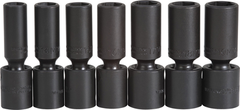 Proto® 1/2" Drive 7 Piece Deep Metric Universal Impact Socket Set - 6 Point - Apex Tool & Supply