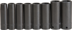 Proto® 1/2" Drive 8 Piece Deep Impact Socket Set - 6 Point - Apex Tool & Supply