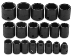 Proto® 3/8" Drive 19 Piece Metric Impact Socket Set - 6 Point - Apex Tool & Supply