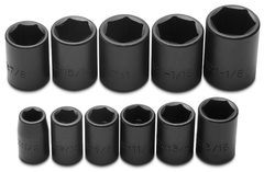 Proto® 1/2" Drive 11 Piece Impact Socket Set - 6 Point - Apex Tool & Supply