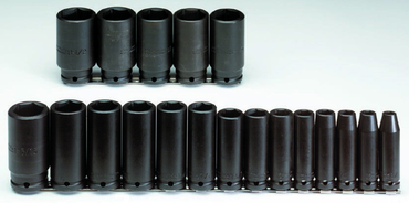 Proto® 1/2" Drive 19 Piece Deep Impact Socket Set - 6 Point - Apex Tool & Supply