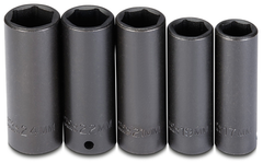 Proto® 1/2" Drive 5 Piece Deep Metric Impact Socket Set - 6 Point - Apex Tool & Supply