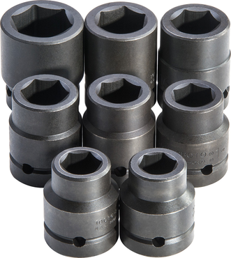 Proto® 1" Drive 8 Piece Impact Socket Set - 6 Point - Apex Tool & Supply