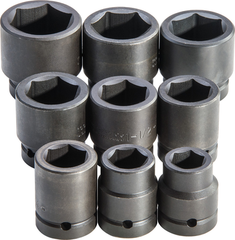 Proto® 1" Drive 9 Piece Impact Socket Set - 6 Point - Apex Tool & Supply