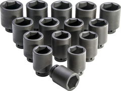 Proto® 1" Drive 15 Piece Deep Impact Socket Set - 6 Point - Apex Tool & Supply