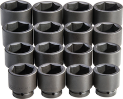 Proto® 1" Drive 16 Piece Impact Socket Set - 6 Point - Apex Tool & Supply
