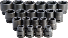 Proto® 1" Drive 21 Piece Impact Socket Set - 6 Point - Apex Tool & Supply